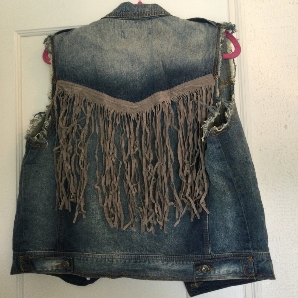 Vintage Havana denim fringe back